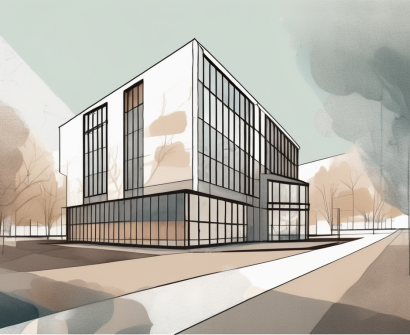 The international school of estonia building with a symbolic representation of job-seeking