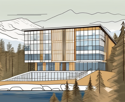 The gothenburg international school building with a swedish flag flying on top