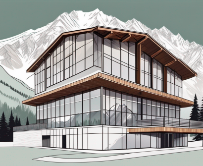 The lyceum alpinum zuoz school building nestled in the picturesque swiss alps
