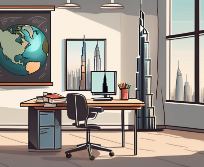 A balanced scale with symbolic objects on each side