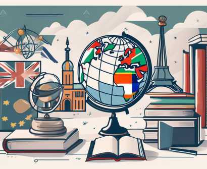 St. john’s international school's campus with iconic educational symbols such as a globe