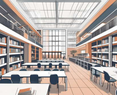 The international school of amsterdam's campus featuring various educational facilities like the library