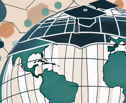 A graduation cap on top of a globe