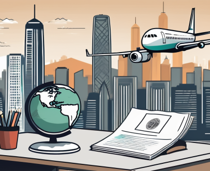 A teacher's desk with a globe