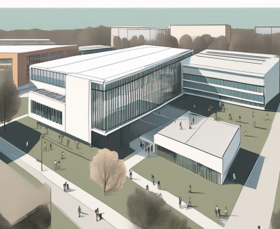 The international school of basel's campus with various educational facilities like a library