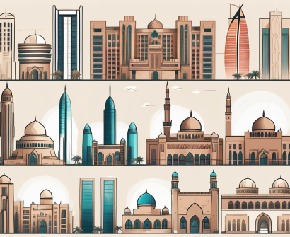 A diverse collection of ten school buildings