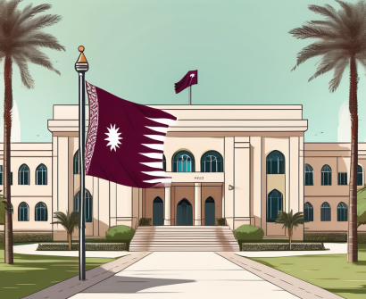 A prestigious school building in qatar