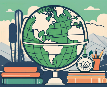 Various teaching tools such as a globe