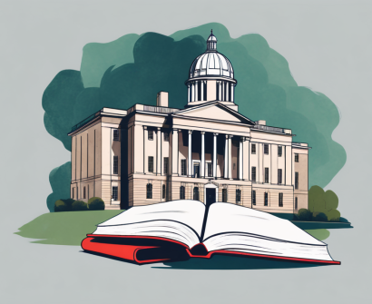 The university of nottingham's iconic trent building with an open book and a graduation cap in the foreground