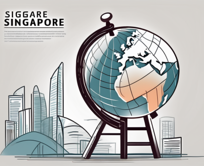 A globe with singapore highlighted