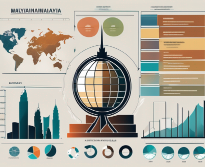 Various elements representing malaysia (like petronas towers