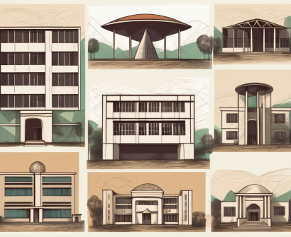 Five different school buildings