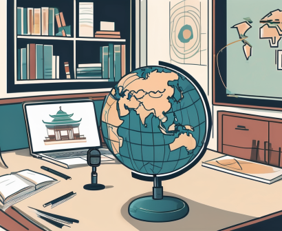 A classroom setting with vietnamese cultural elements