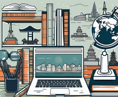 A diverse collection of educational tools such as books