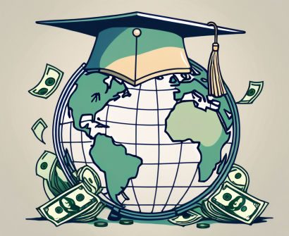 A globe focused on the country with the highest salary for secondary teachers