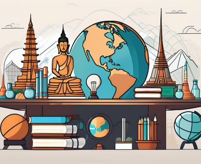 A diverse array of educational tools such as books
