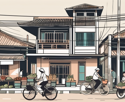 A typical vietnamese street scene