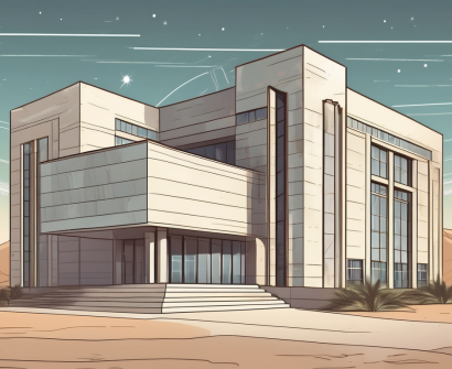 A prestigious school building in saudi arabia