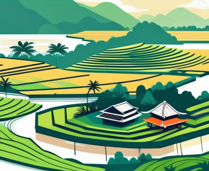 A scenic vietnamese landscape