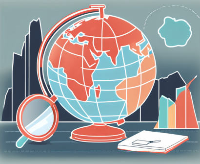 A globe with different countries highlighted