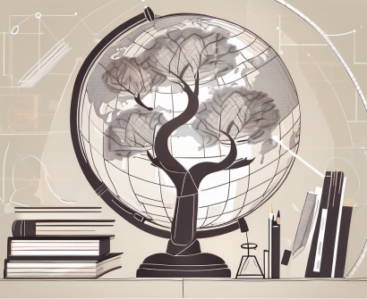 Various teaching tools such as a globe
