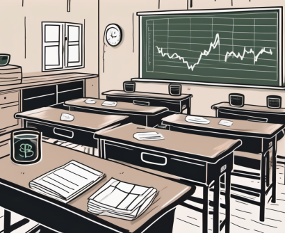 A classroom scene in vietnam with a chalkboard