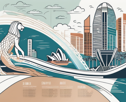 Eight different paths leading towards a symbolic representation of singapore