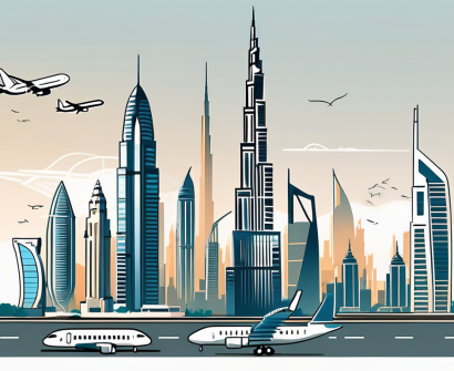 A bustling dubai cityscape