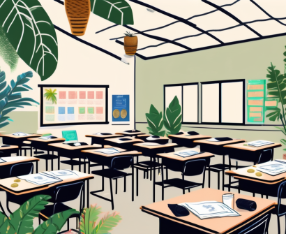 A typical thai classroom with desks