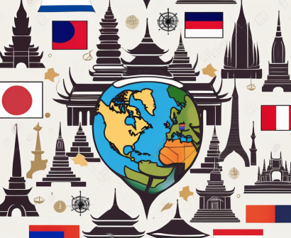 A diverse array of flags representing different countries