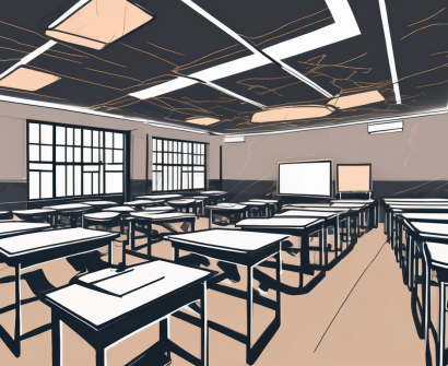 A modern classroom setting in china