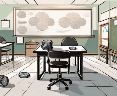 A classroom setting in vietnam with a chalkboard