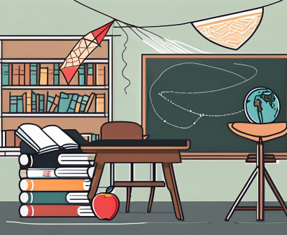A classroom setting in malaysia with a chalkboard