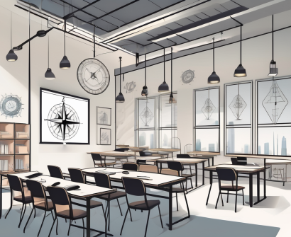 A modern classroom setting in dubai