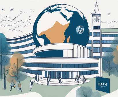 The university of bath campus with an emphasis on its educational buildings