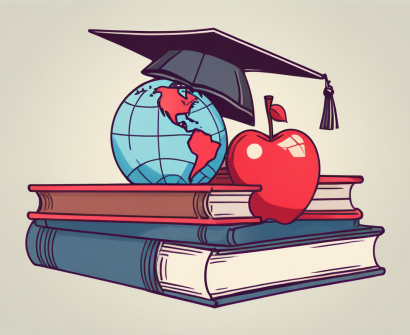 A graduation cap sitting atop a stack of books