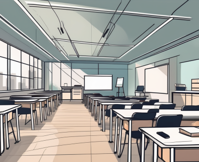 A modern classroom setting in hong kong