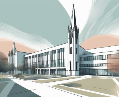 The canterbury christ church university campus with a focus on its iconic buildings