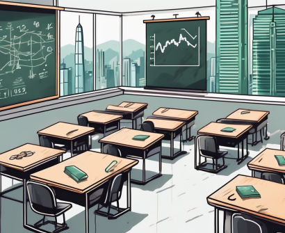 A classroom scene in hong kong with a chalkboard